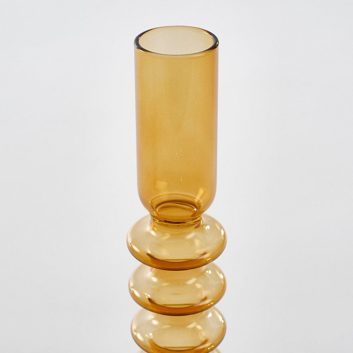 Bougeoir Agios / H20 x Ø8 cm - Verre - Marron