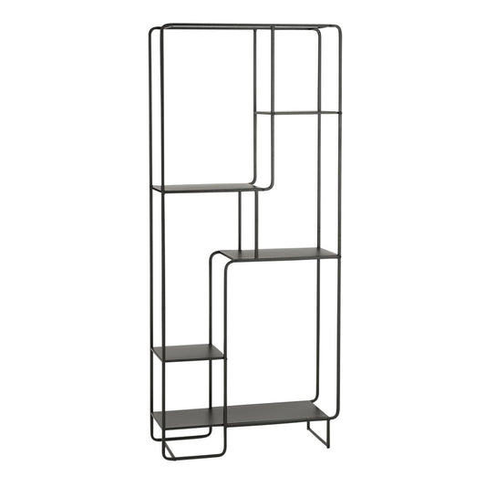 Etagère Jules - L76 x l30 x H178 cm - Métal - Noir
