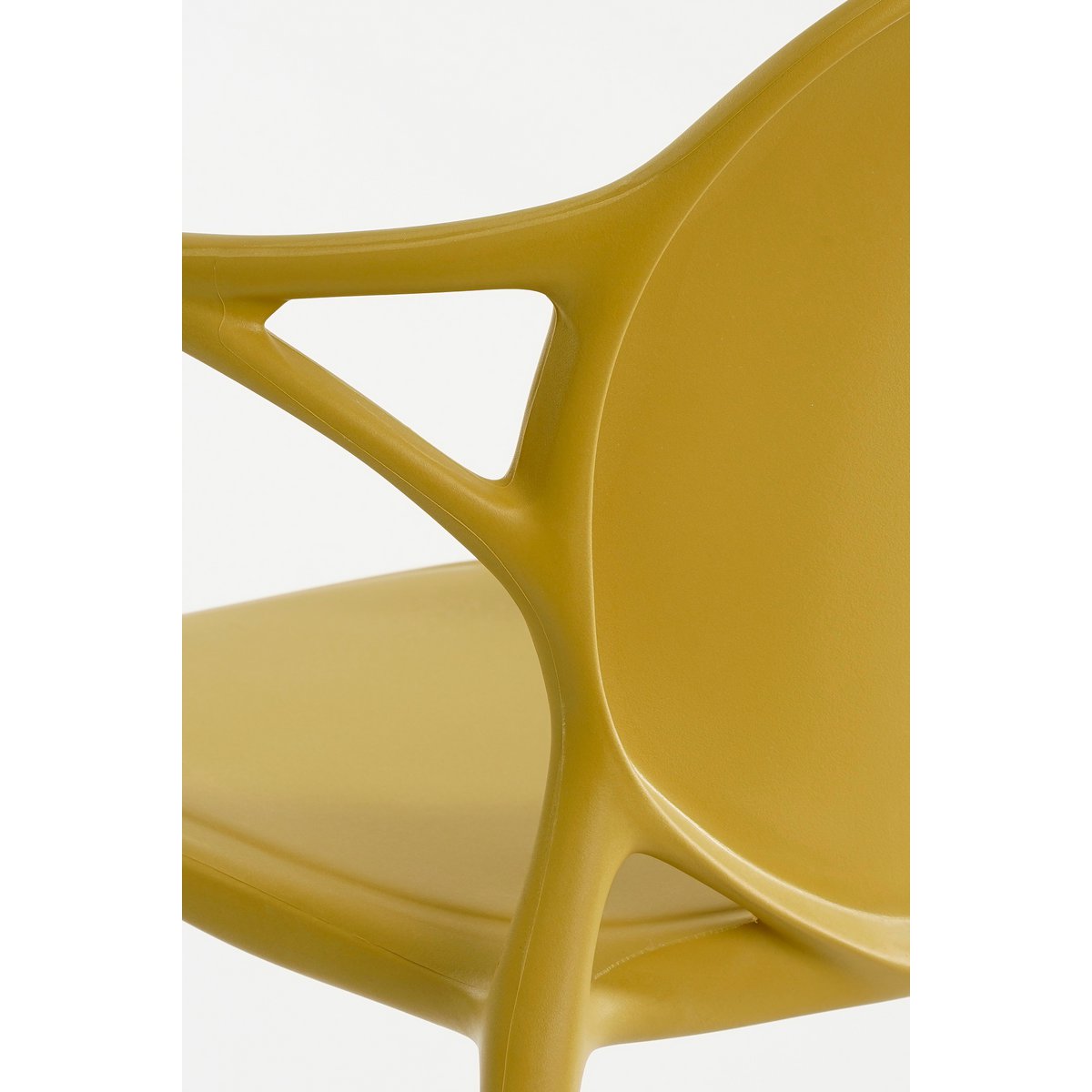 Chaise de jardin Nebraska - L56 x l57 x H80 cm - Polypropylène - Ocre