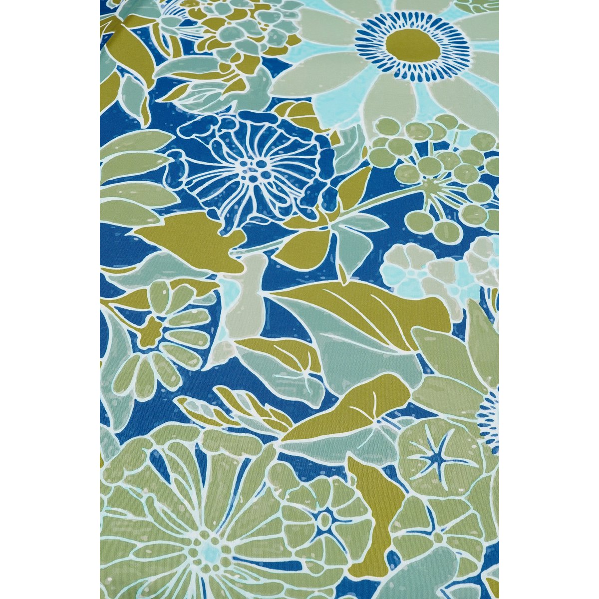 Parasol de fleurs - H238 x Ø220 cm - bleu