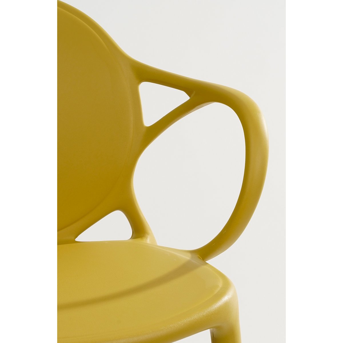 Chaise de jardin Nebraska - L56 x l57 x H80 cm - Polypropylène - Ocre