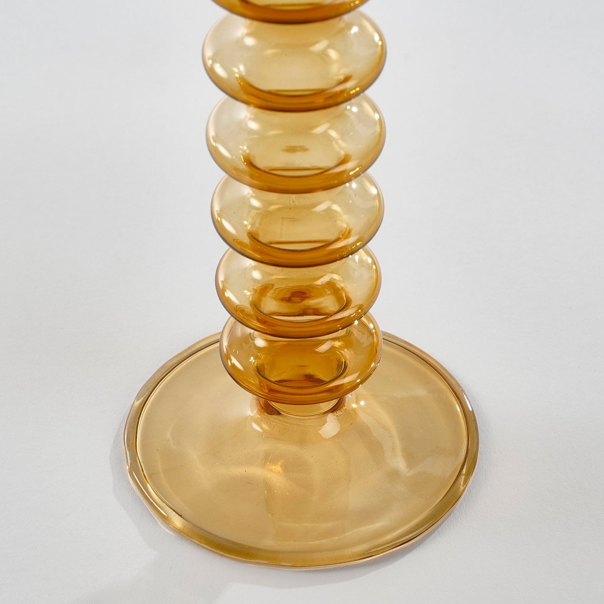 Bougeoir Agios / H20 x Ø8 cm - Verre - Marron