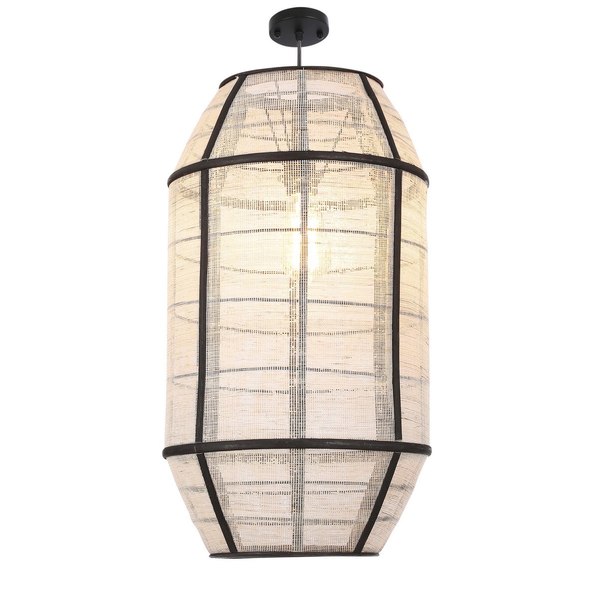 Lampe suspendue Pella - H58 X Ø33 cm - Linon - Off-blanc
