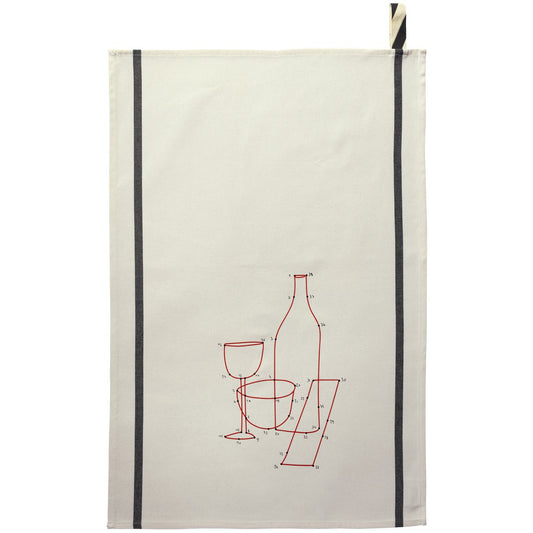 Essuie de vaisselle - verre à vin