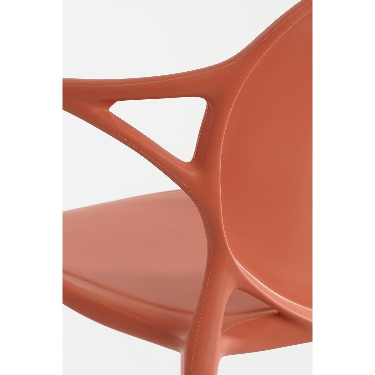 Chaise de jardin Nebraska - L56 x l57 x H80 cm - Polypropylène - Saumon