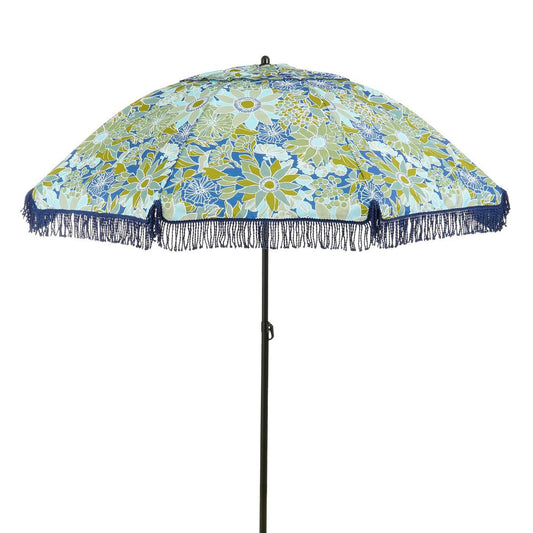 Parasol de fleurs - H238 x Ø220 cm - bleu