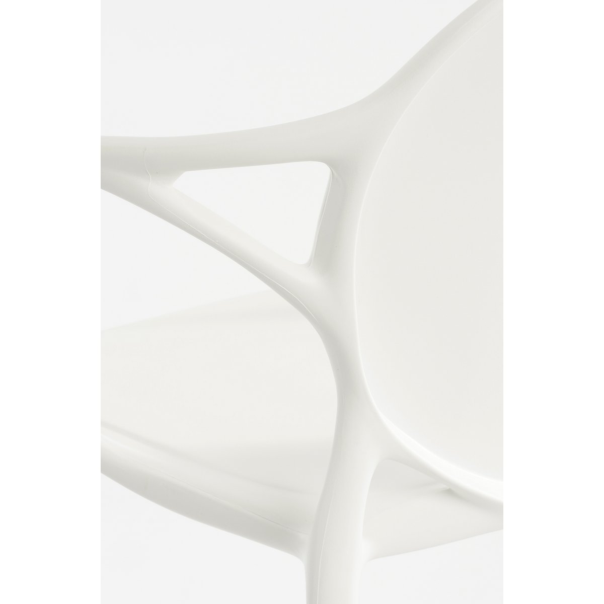Chaise de jardin Nebraska - L56 x l57 x H80 cm - Polypropylène - Blanc