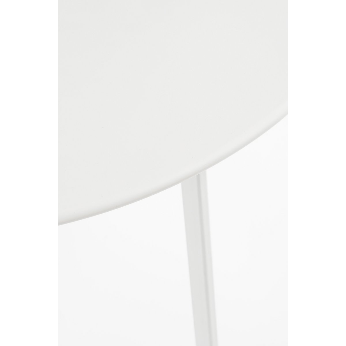 Table d'appoint Seatle à l'extérieur - H50 x Ø50 cm - Métal - blanc