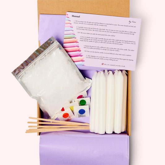 Bougies DIY Box Dip Dye : Édition Arc-en-Ciel