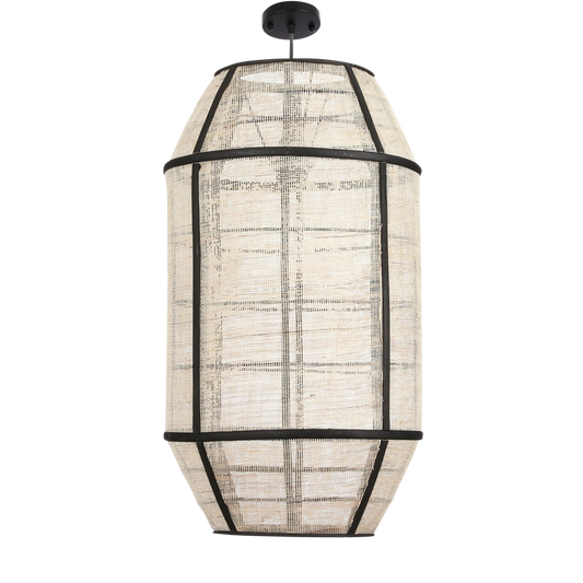 Lampe suspendue Pella - H58 X Ø33 cm - Linon - Off-blanc