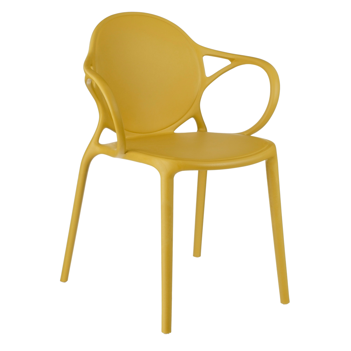 Chaise de jardin Nebraska - L56 x l57 x H80 cm - Polypropylène - Ocre