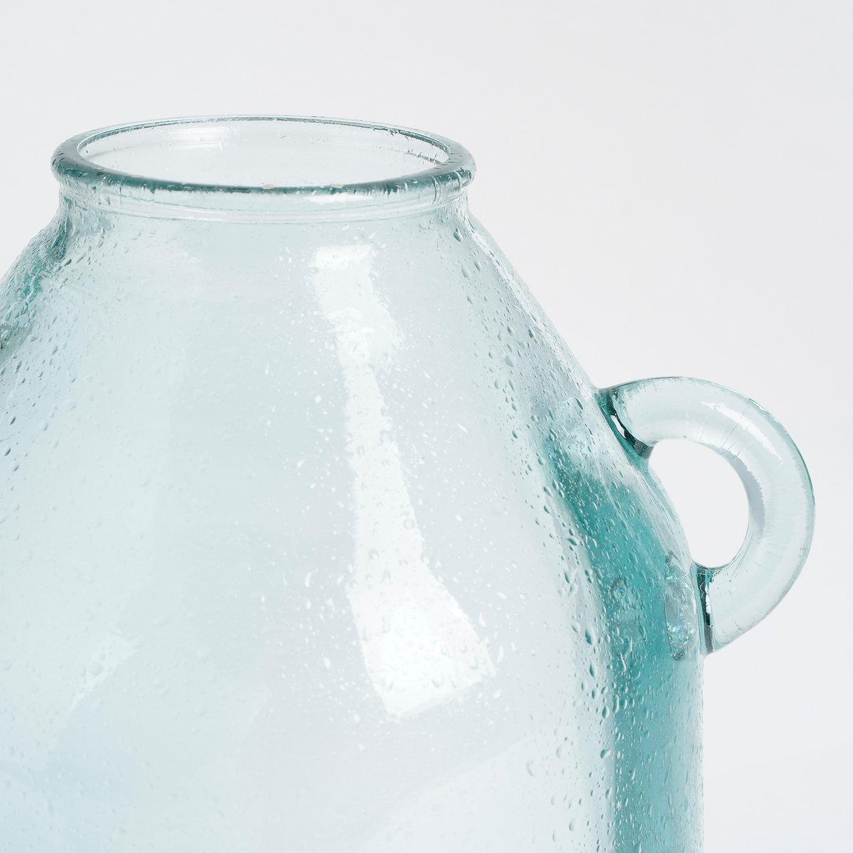 Vase Bouteille Sitia - H26 x Ø21 cm - Verre recyclé - Bleu Clair