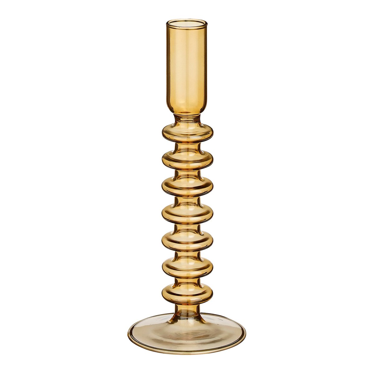 Bougeoir Agios / H20 x Ø8 cm - Verre - Marron