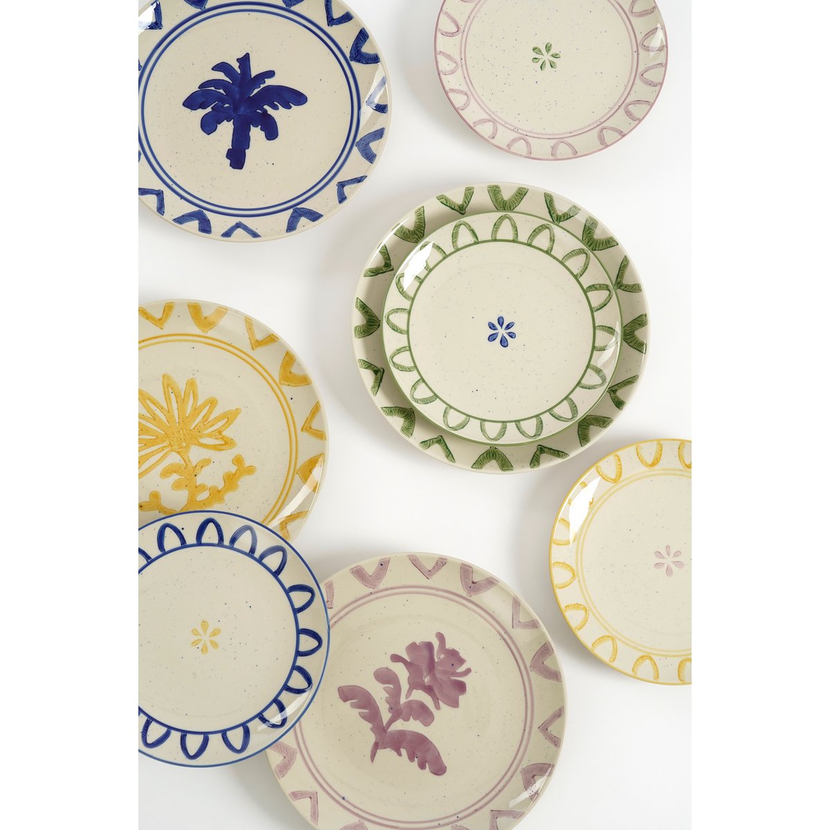 Clayton Breakfast Board - Ensemble de 4 - H3 X Ø21 - Goods en pierre - vert, bleu, jaune, lilas