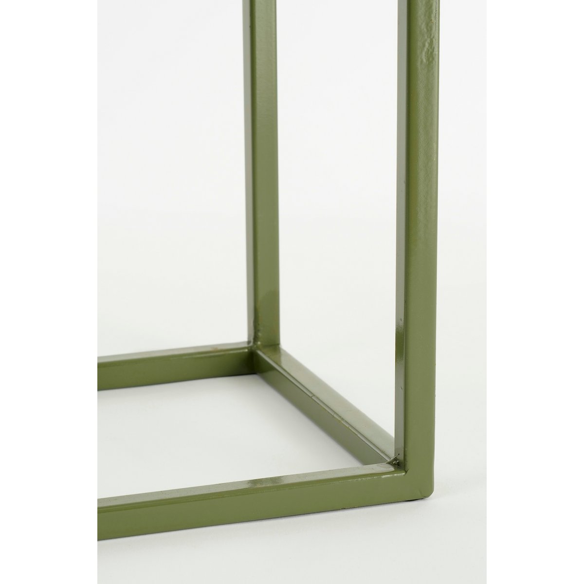 Table d'appoint Bologne à l'extérieur - Ensemble de 2 - L78 x B24 x H68 cm - Métal - vert