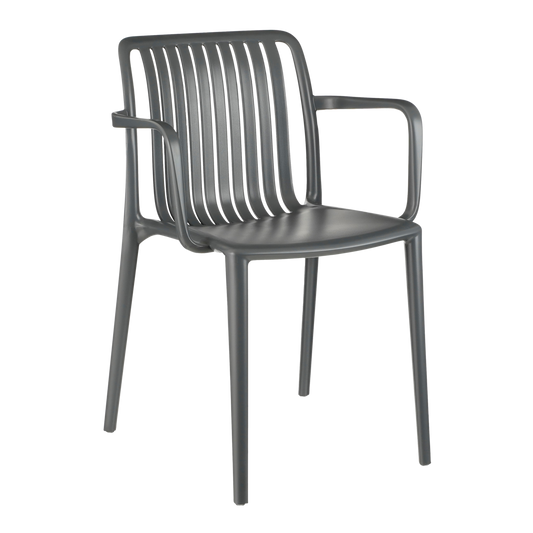 Chaise de jardin Paloma / L53 x l53 x H78 cm - Polypropylène - Gris