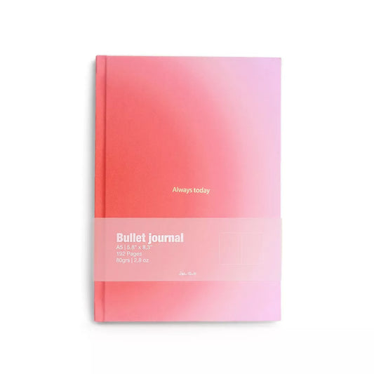 CARNET DE NOTES A5  BULLET JOURNAL ROSE