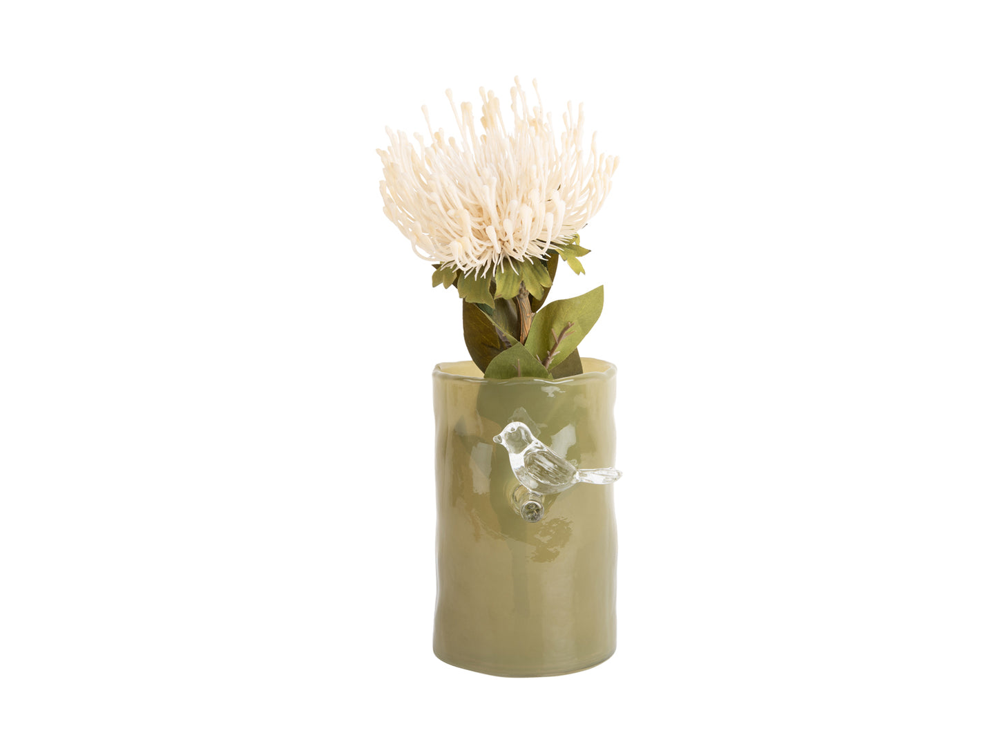 Vase Oiseau sur branche _ VERT