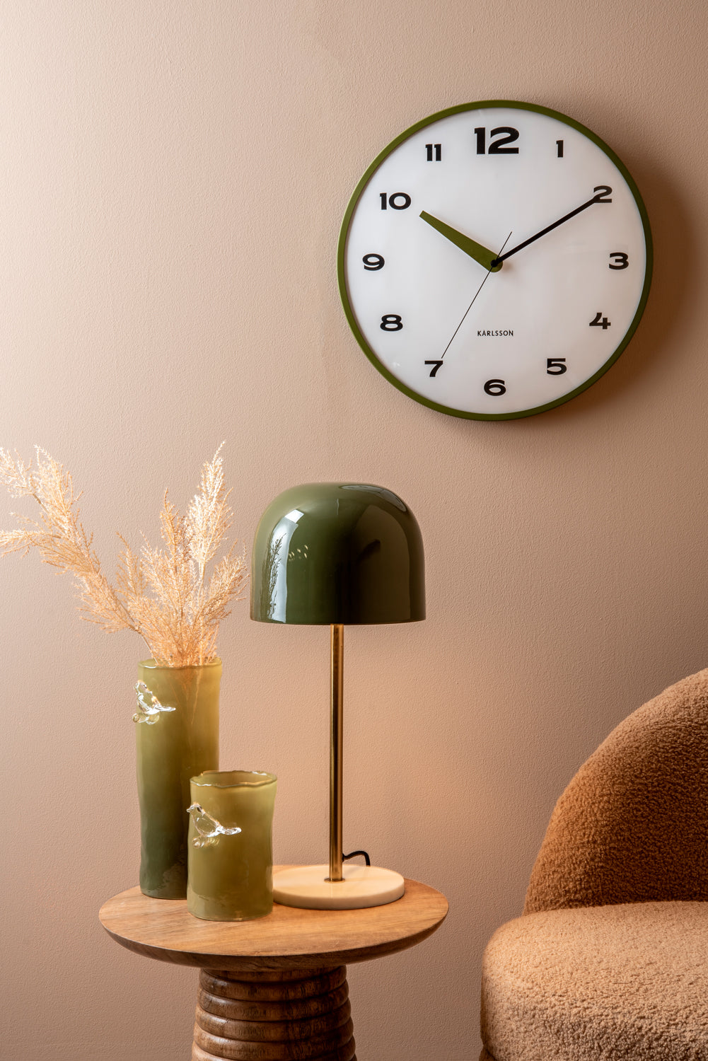 Vase Oiseau sur branche _ VERT