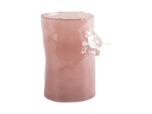 Vase Oiseau sur branche _ ROUGE OCRE