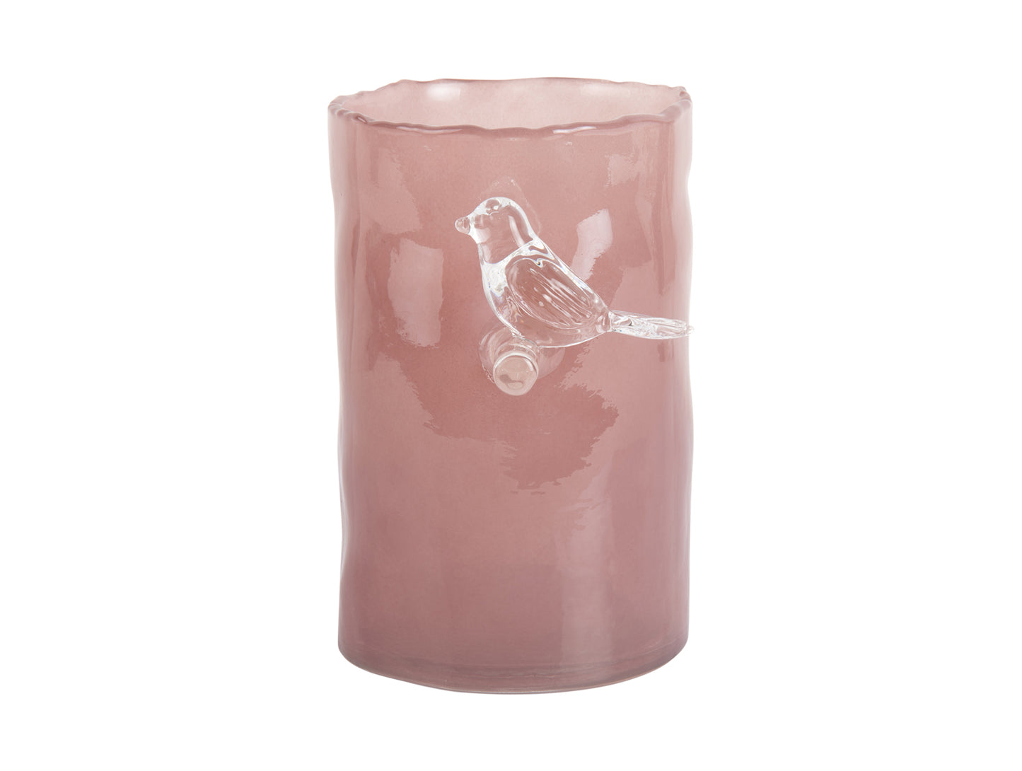 Vase Oiseau sur branche _ ROUGE OCRE
