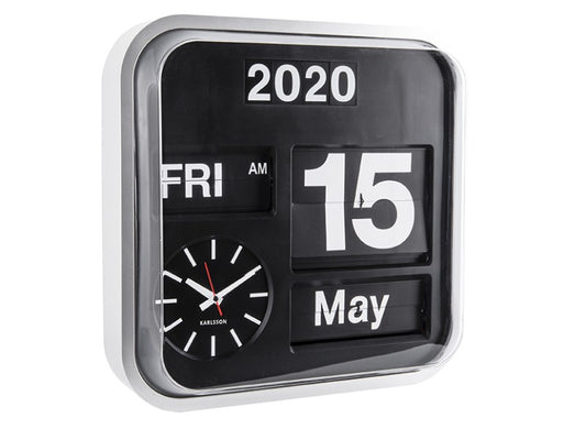 Wall Clock Big Flip - KA4202 Silver