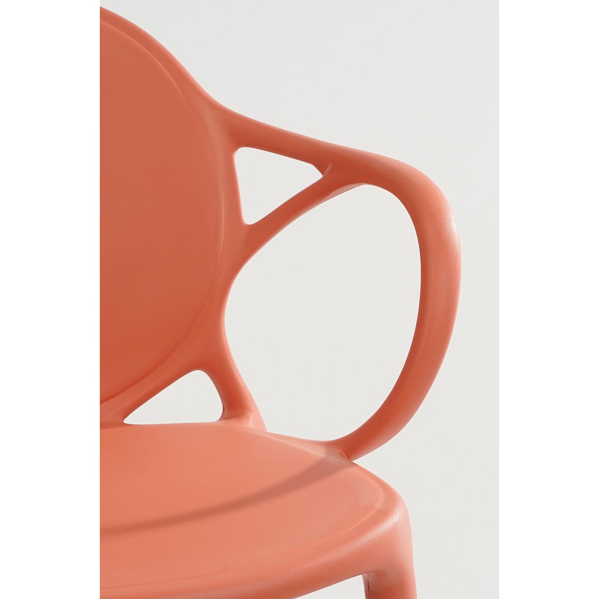 Chaise de jardin Nebraska - L56 x l57 x H80 cm - Polypropylène - Saumon