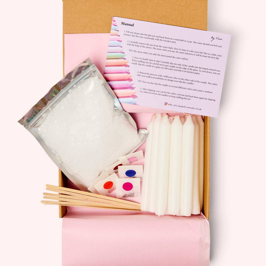 Bougies DIY Box Dip Dye : Édition Pastel