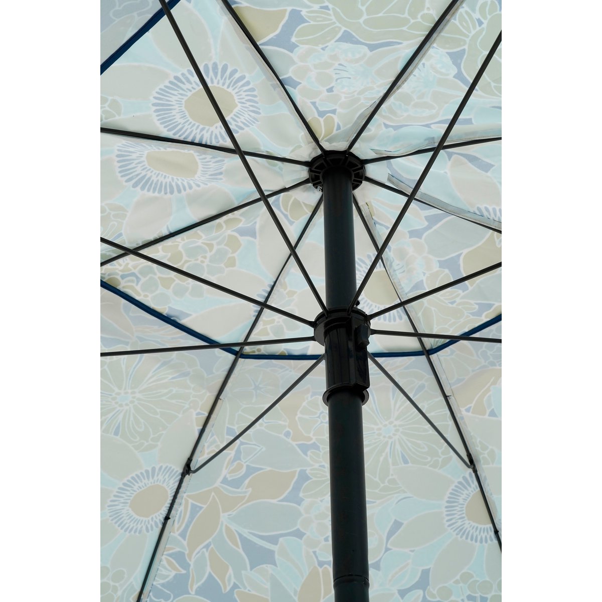 Parasol de fleurs - H238 x Ø220 cm - bleu